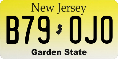 NJ license plate B79OJO