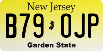 NJ license plate B79OJP