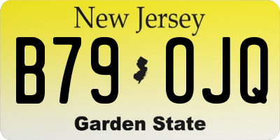 NJ license plate B79OJQ