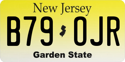 NJ license plate B79OJR