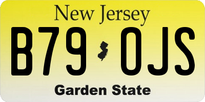 NJ license plate B79OJS