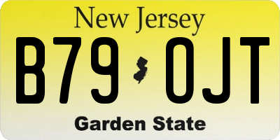 NJ license plate B79OJT