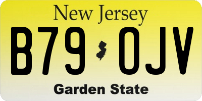NJ license plate B79OJV