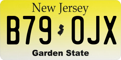 NJ license plate B79OJX