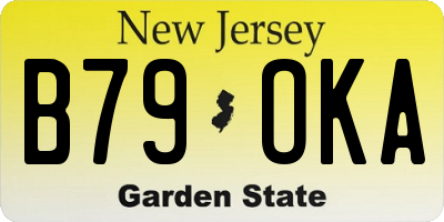 NJ license plate B79OKA