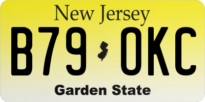 NJ license plate B79OKC