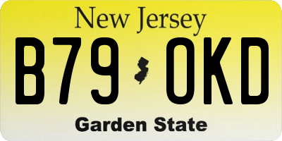 NJ license plate B79OKD