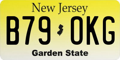 NJ license plate B79OKG