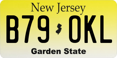 NJ license plate B79OKL