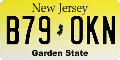 NJ license plate B79OKN