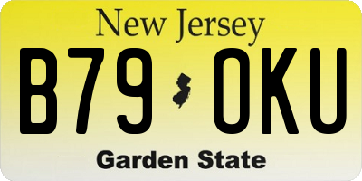 NJ license plate B79OKU