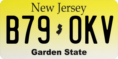 NJ license plate B79OKV