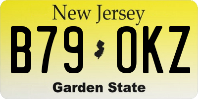 NJ license plate B79OKZ
