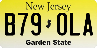 NJ license plate B79OLA