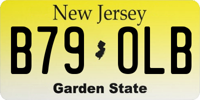 NJ license plate B79OLB