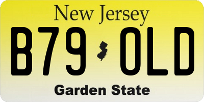 NJ license plate B79OLD