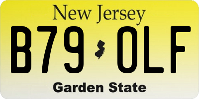 NJ license plate B79OLF