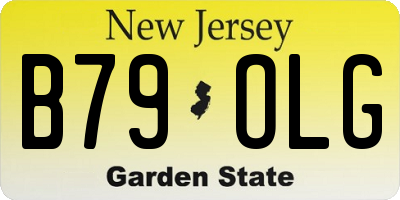 NJ license plate B79OLG