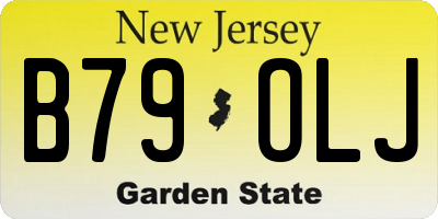NJ license plate B79OLJ