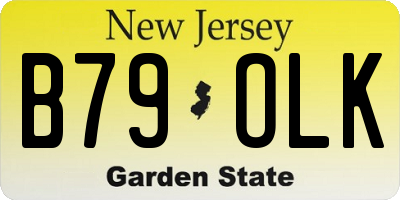 NJ license plate B79OLK