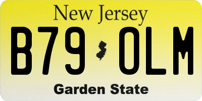 NJ license plate B79OLM