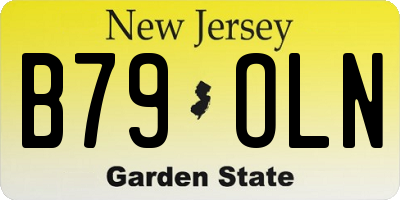 NJ license plate B79OLN