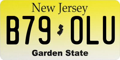 NJ license plate B79OLU