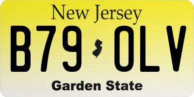 NJ license plate B79OLV