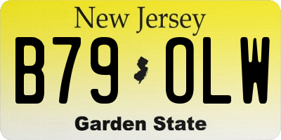 NJ license plate B79OLW