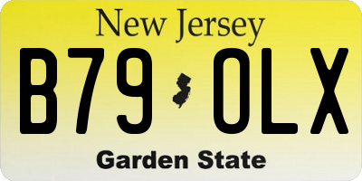 NJ license plate B79OLX