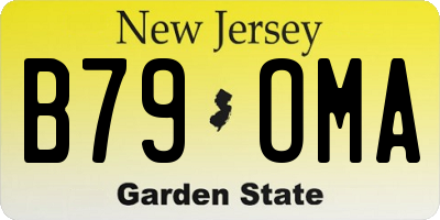 NJ license plate B79OMA