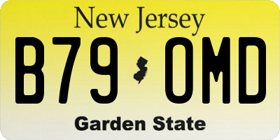 NJ license plate B79OMD