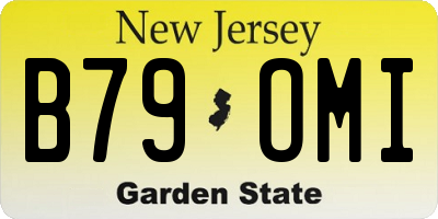 NJ license plate B79OMI
