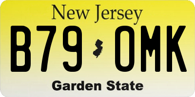 NJ license plate B79OMK