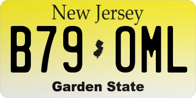 NJ license plate B79OML