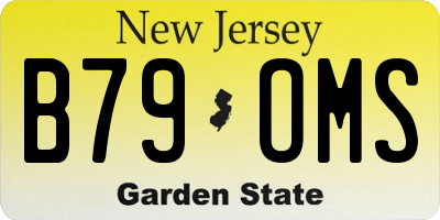 NJ license plate B79OMS