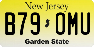 NJ license plate B79OMU