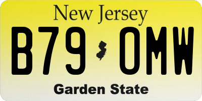 NJ license plate B79OMW