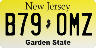 NJ license plate B79OMZ