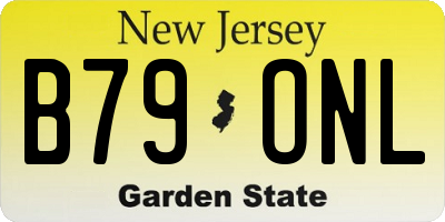 NJ license plate B79ONL
