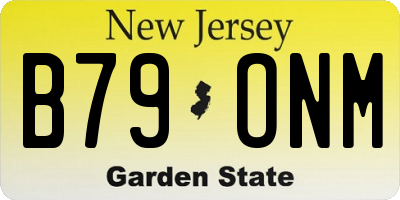 NJ license plate B79ONM