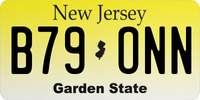 NJ license plate B79ONN