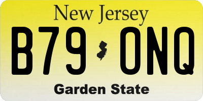 NJ license plate B79ONQ