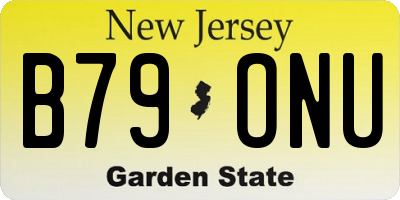 NJ license plate B79ONU