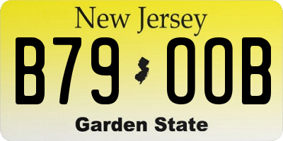 NJ license plate B79OOB