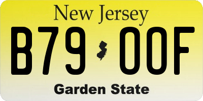 NJ license plate B79OOF