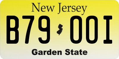 NJ license plate B79OOI