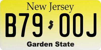 NJ license plate B79OOJ