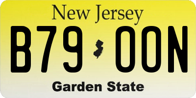 NJ license plate B79OON