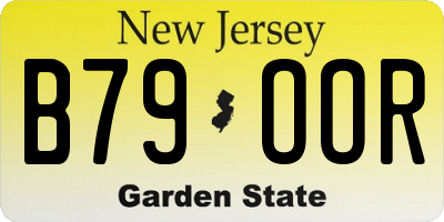 NJ license plate B79OOR